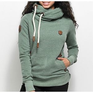Naketano Green Hoodie with Brown Accents